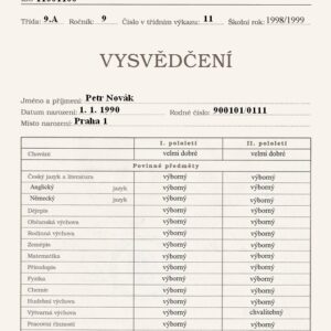 Czeskie Świadectwo Ukończenia Szkoły Podstawowej – tłumaczenie przysięgłe online