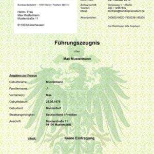 Zamów tłumaczenie przysięgłe: Niemieckie Zaświadczenie o Niekaralności