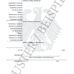 Tłumaczenie niemiecki Akt Małżeństwa – tłumacz przysięgły online