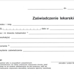 Tłumaczenie zwolnienie lekarskie na język polski