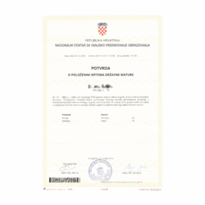 Chorwackie Świadectwo Maturalne – tłumaczenie przysięgłe online