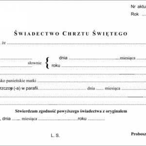 Tłumaczenie estoński Akt Chrztu – tłumacz przysięgły online