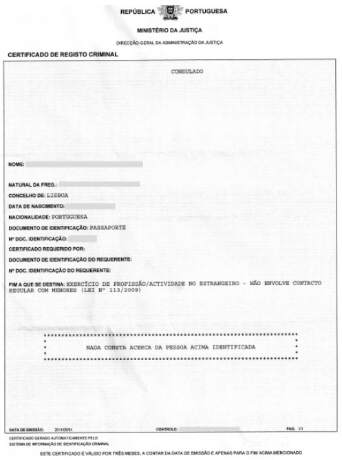 Zamów tłumaczenie przysięgłe: Portugalskie Zaświadczenie o Niekaralności
