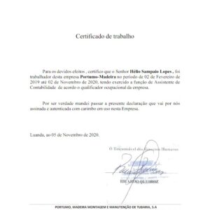 Zamów tłumaczenie przysięgłe: Portugalskie Świadectwo pracy